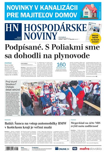 Obálka e-magazínu Hospodárske noviny 07.05.2018