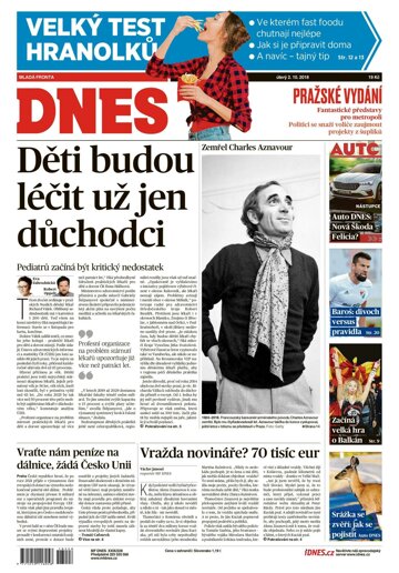 Obálka e-magazínu MF Dnes 2.10.2018