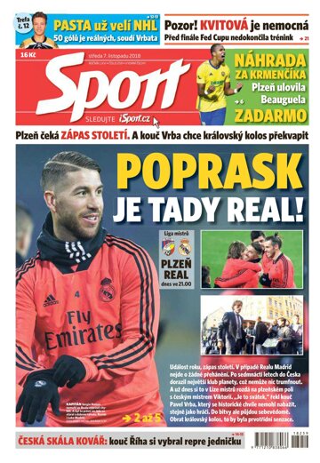 Obálka e-magazínu Sport 7.11.2018