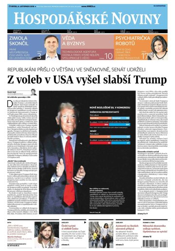 Obálka e-magazínu Hospodářské noviny 216 - 8.11.2018