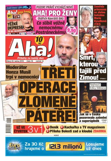 Obálka e-magazínu AHA! 22.1.2019