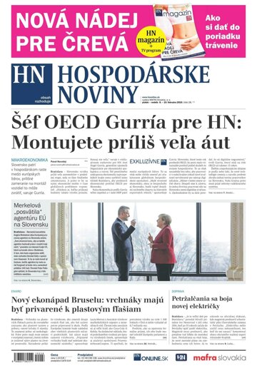 Obálka e-magazínu Hospodárske noviny 08.02.2019