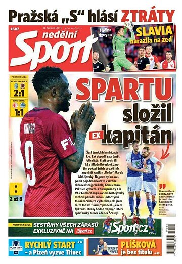 Obálka e-magazínu Nedělní Sport 31.3.2019