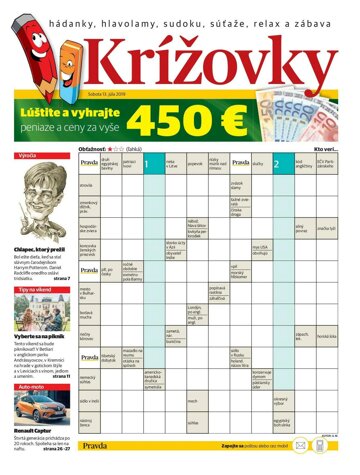 Obálka e-magazínu Krížovky 13. 7. 2019