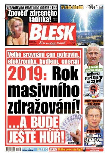 Obálka e-magazínu Blesk 13.8.2019