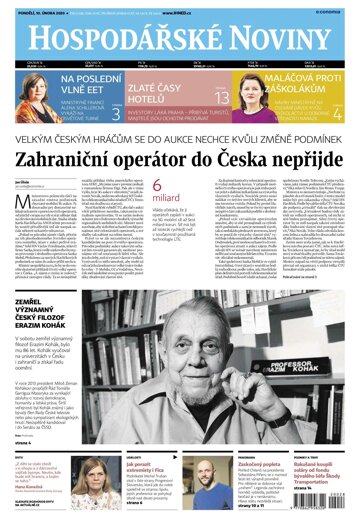 Obálka e-magazínu Hospodářské noviny 028 - 10.2.2020