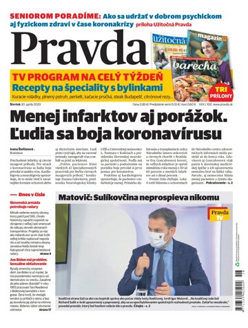 Obálka e-magazínu Pravda 30. 4. 2020