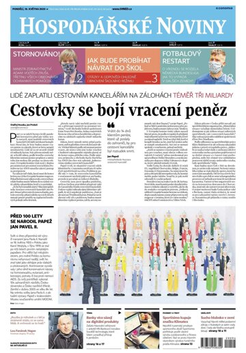 Obálka e-magazínu Hospodářské noviny 094 - 18.5.2020