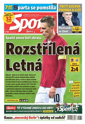 Obálka e-magazínu Sport 23.11.2020