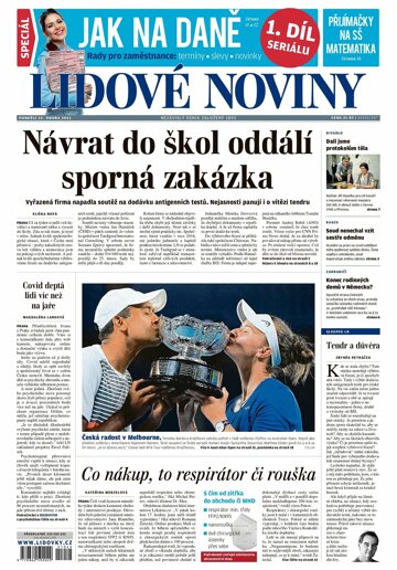 Obálka e-magazínu Lidové noviny 22.2.2021