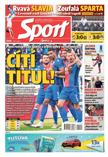 Obálka e-magazínu Sport 9.5.2022