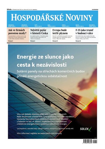 Obálka e-magazínu Hospodářské noviny 144 - 27.7.2022