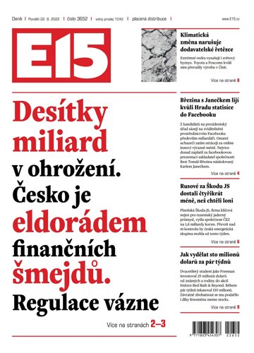 Obálka e-magazínu E15 22.8.2022