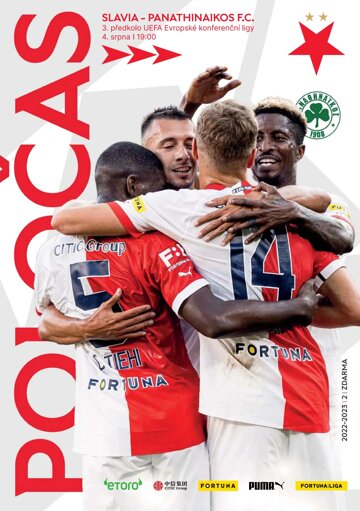Obálka e-magazínu Poločas 2022/23, č.02: Slavia - Panathinaikos