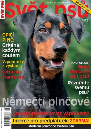 Obálka e-magazínu Svět psů 8/2016