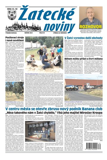 Obálka e-magazínu Žatecké noviny 30/23