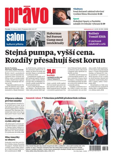 Obálka e-magazínu Deník Právo 19.3.2026