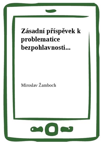 Obálka knihy Zásadní příspěvek k problematice bezpohlavnosti...