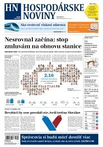 Obálka e-magazínu Hospodárske noviny 18.11.2014