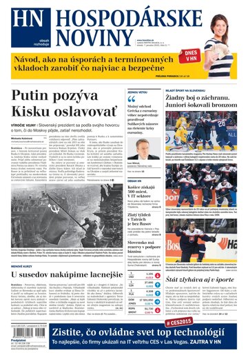 Obálka e-magazínu Hospodárske noviny 07.01.2015