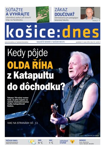 Obálka e-magazínu košice:dnes 21.3.2016