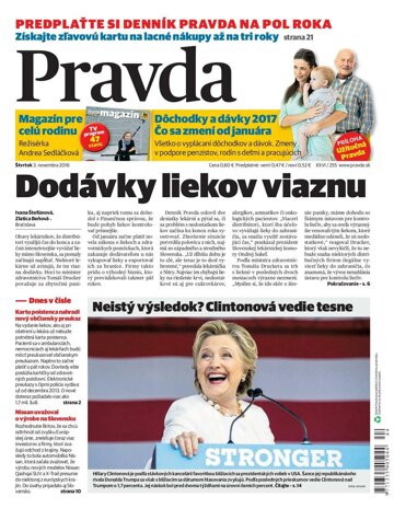 Obálka e-magazínu Pravda 3. 11. 2016