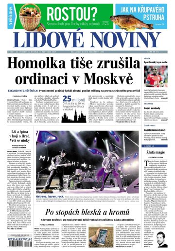 Obálka e-magazínu Lidové noviny 22.7.2017