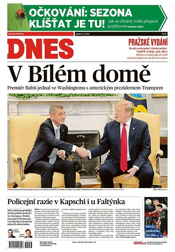 Obálka e-magazínu MF Dnes 8.3.2019