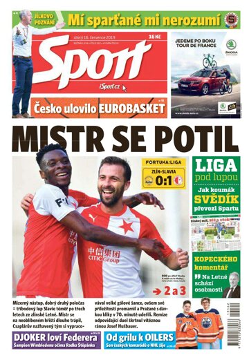 Obálka e-magazínu Sport 16.7.2019