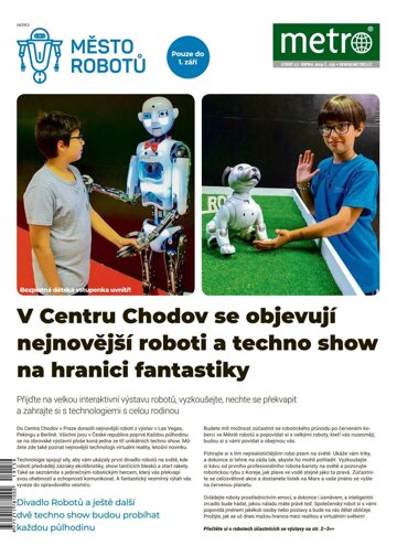 Obálka e-magazínu deník METRO 27.8.2019