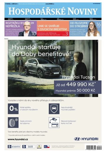 Obálka e-magazínu Hospodářské noviny 172 - 5.9.2019