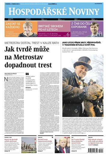 Obálka e-magazínu Hospodářské noviny 023 - 3.2.2020