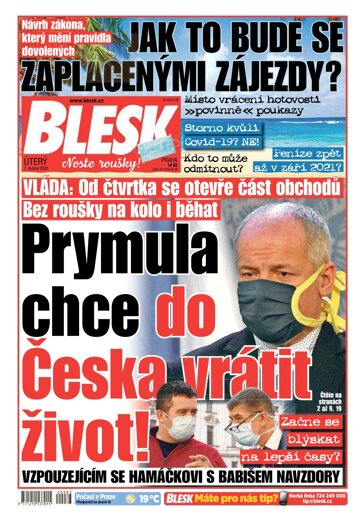 Obálka e-magazínu Blesk 7.4.2020