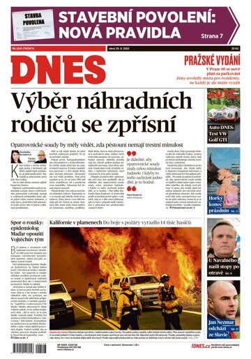 Obálka e-magazínu MF Dnes 25.8.2020