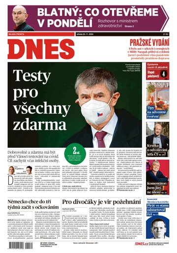 Obálka e-magazínu MF Dnes 25.11.2020