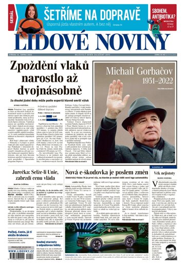 Obálka e-magazínu Lidové noviny 31.8.2022