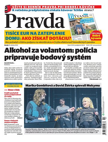 Obálka e-magazínu Pravda 19. 10. 2022