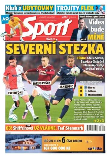 Obálka e-magazínu Sport 25.1.2023