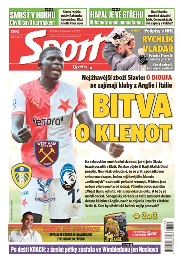 Obálka e-magazínu Sport 3.7.2025