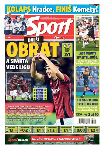 Obálka e-magazínu Sport 22.9.2025