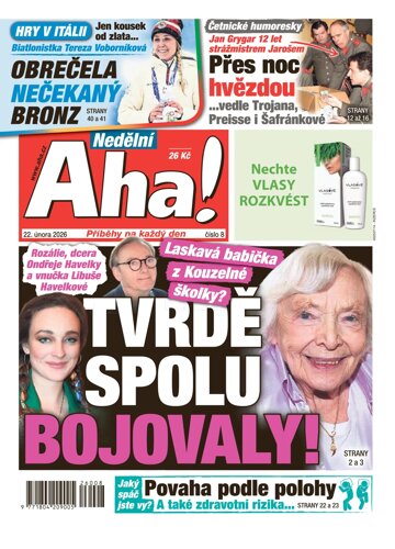Obálka e-magazínu Nedělní AHA! 22.2.2026