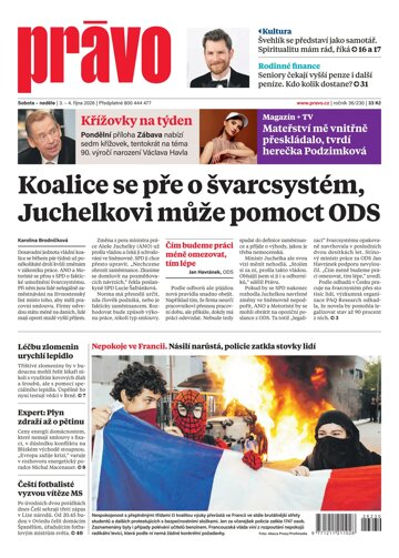 Obálka e-magazínu Deník Právo 3.10.2026