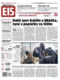 Obálka e-magazínu E15 17.4.2014