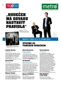 Obálka e-magazínu deník METRO 9.10.2014