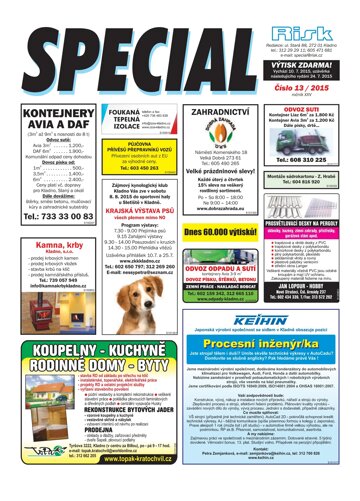 Obálka e-magazínu Special 13/2015