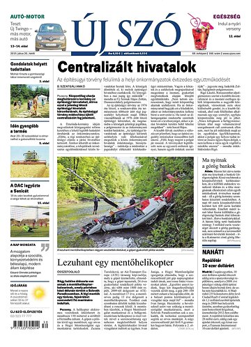 Obálka e-magazínu Új Szó 20.7.2015