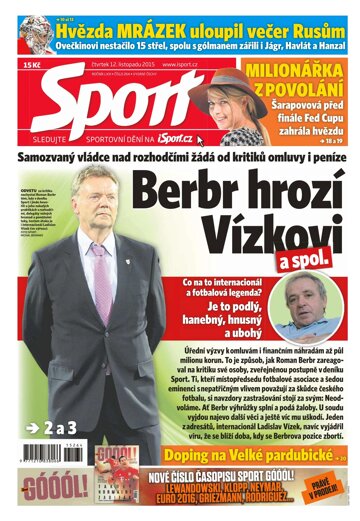 Obálka e-magazínu Sport 12.11.2015