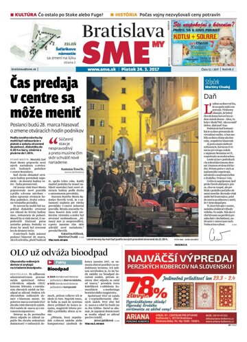 Obálka e-magazínu SME MY Bratislava 24/3/2017