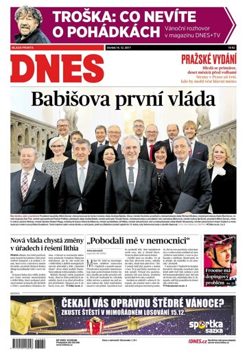 Obálka e-magazínu MF Dnes 14.12.2017