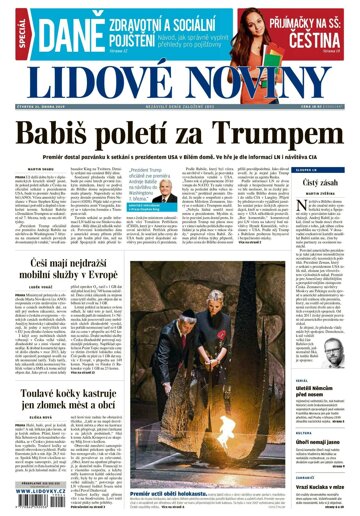 Obálka e-magazínu Lidové noviny 21.2.2019